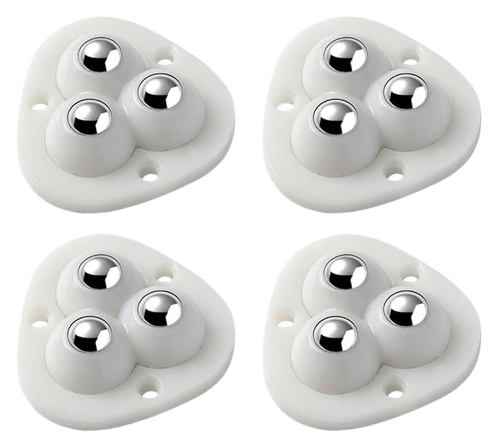 4 szt. Samoprzylepnych kółek samoprzylepnych 360 stopni dla | Stal nierdzewna ABS Płynna mobilność Cichy obrót Bez wiercenia(8pcs Black Round)