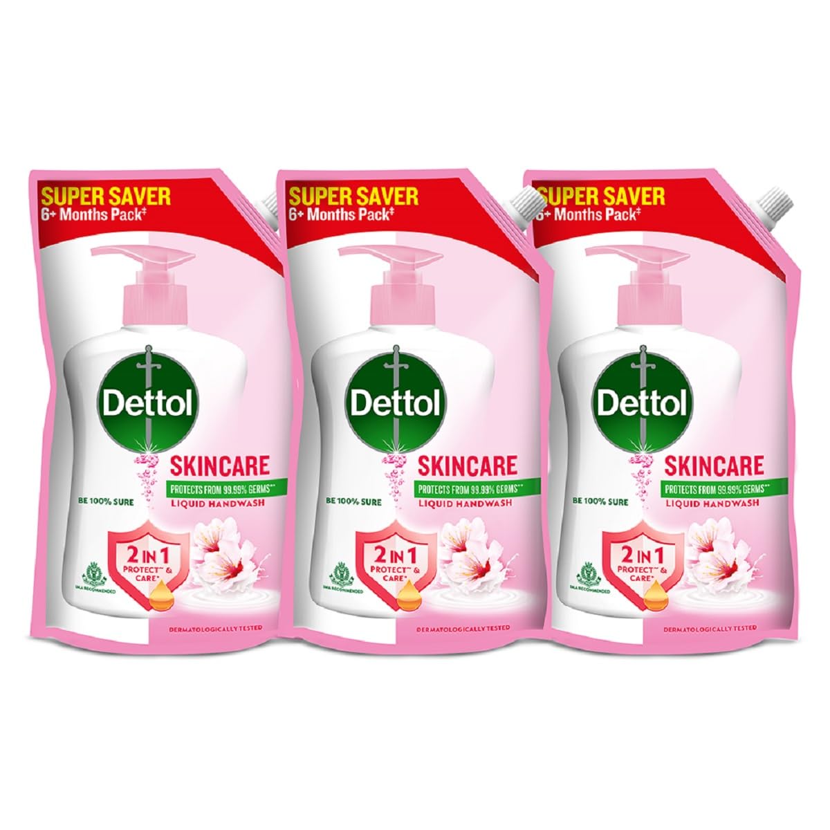 Dettol Liquid Handwash Refill – Skincare Hand Wash- 675ml (Pack fo 3) | pH Balanced | 10x Better Germ Protection (B076ZHC4KJ) Amazon Price History, Amazon Price Tracker