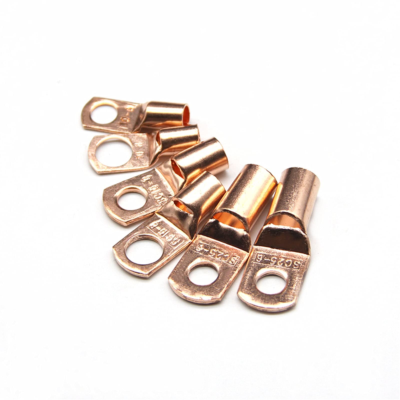 Ringkabelschuhe 260/240/60CPS Sortiment Auto Auto Kupfer Ring Terminal Draht Crimp Stecker Blank Kabel Batterie Terminals Löten Anschlüsse Kit(60pcs)