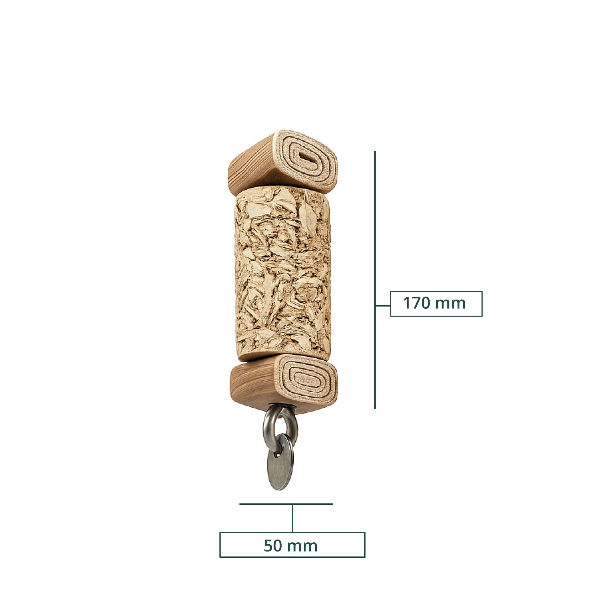 Vogel Spielzeug Swing Toys Shred Swing - 20 Stück, Small (Ø 50 mm, 170 mm) - Palmblatt biologisch abbaubar - Für Papageienkäfig, Vogelkäfig Zubehör, Vogelschaukel & Vogel Zubehör für Käfig