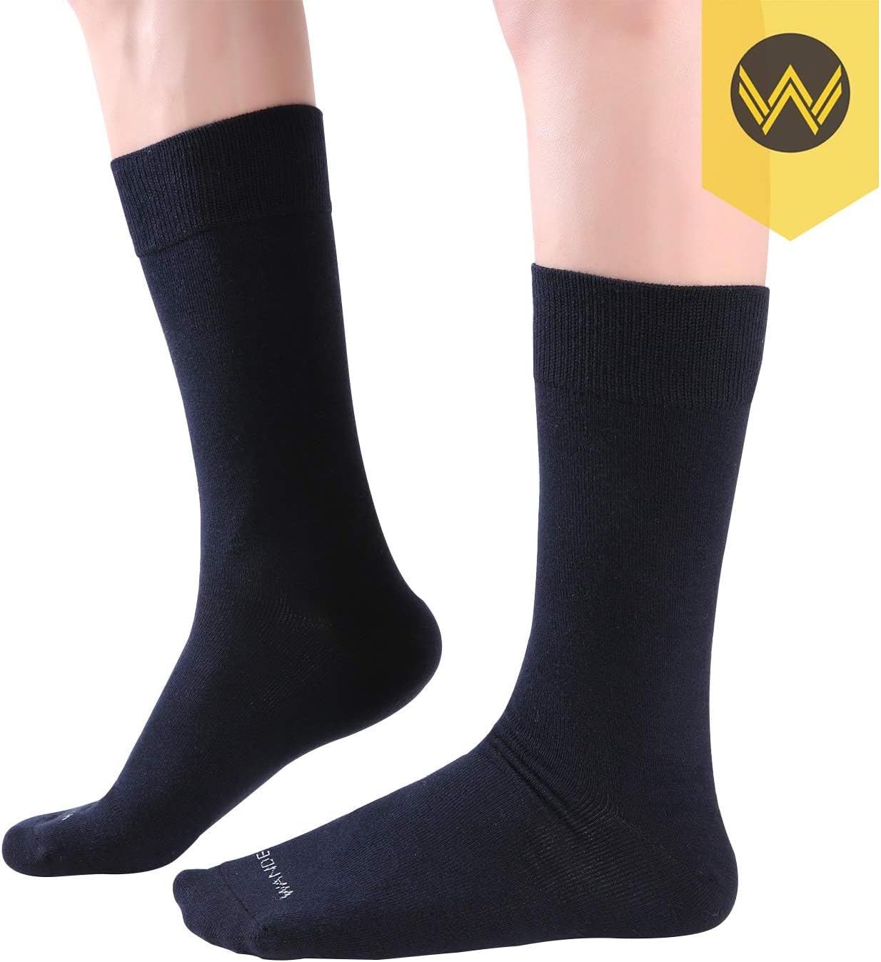 WANDER Men's Dress Socks Cotton Thin Classic Lightweight Socks 6/8 Pairs Solid & Patterned Soft Breathable Socks - Image 6