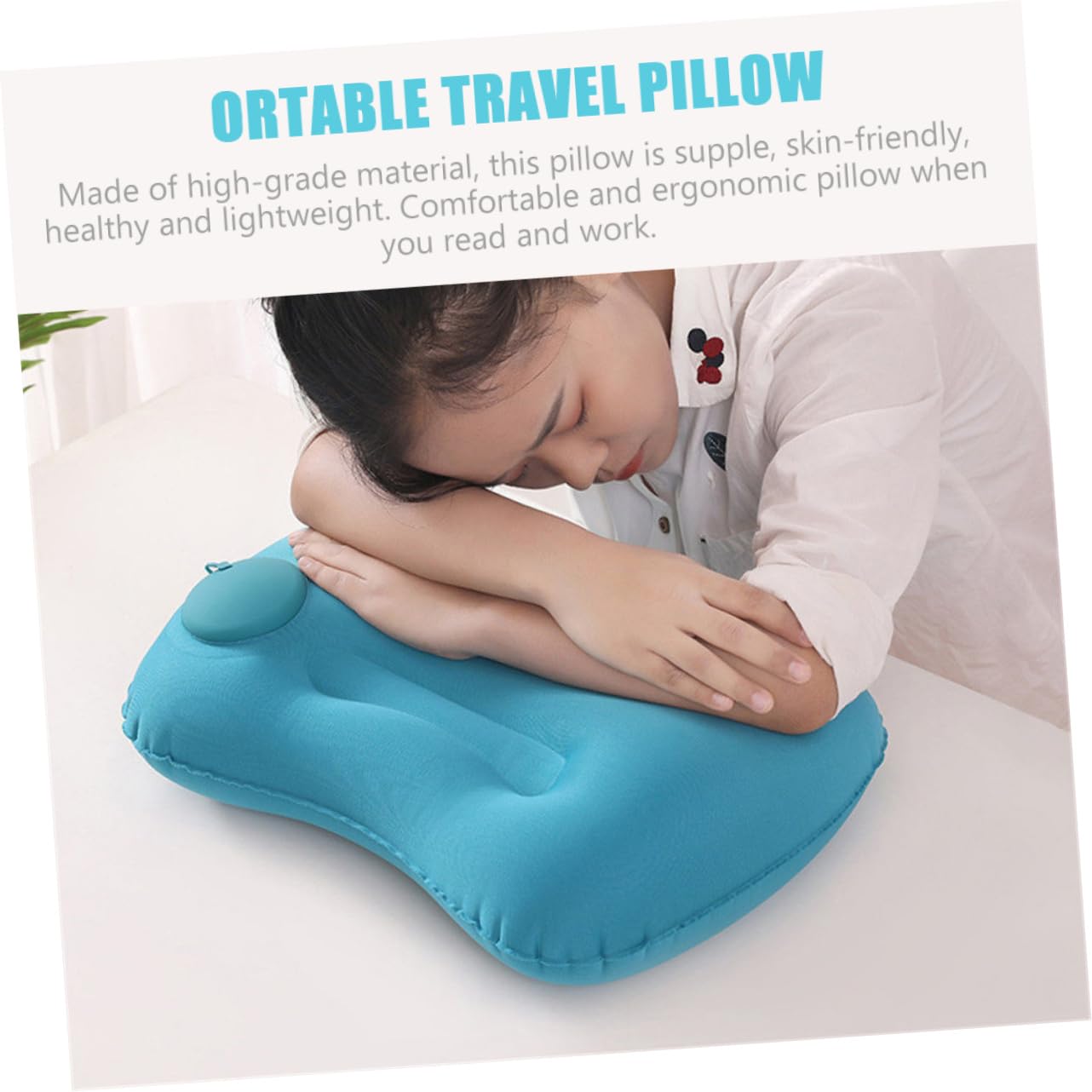 3pièces Coussin De Voyage Gonflable Oreiller Portable pour Camping Et Activités De Plein Pratique Et Confortable Pliable Et Facile à Transporter Couleur Vert
