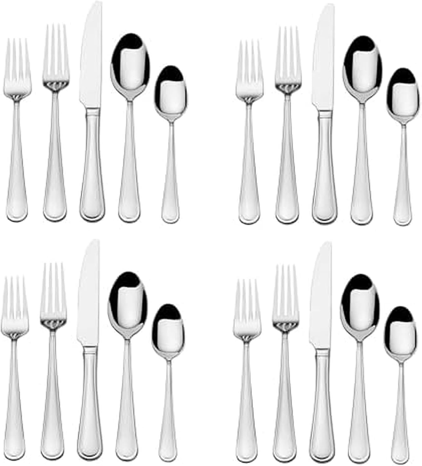 Mikasa Virtuoso 20 Piece Stainless Steel Flatware Set, Service For 4