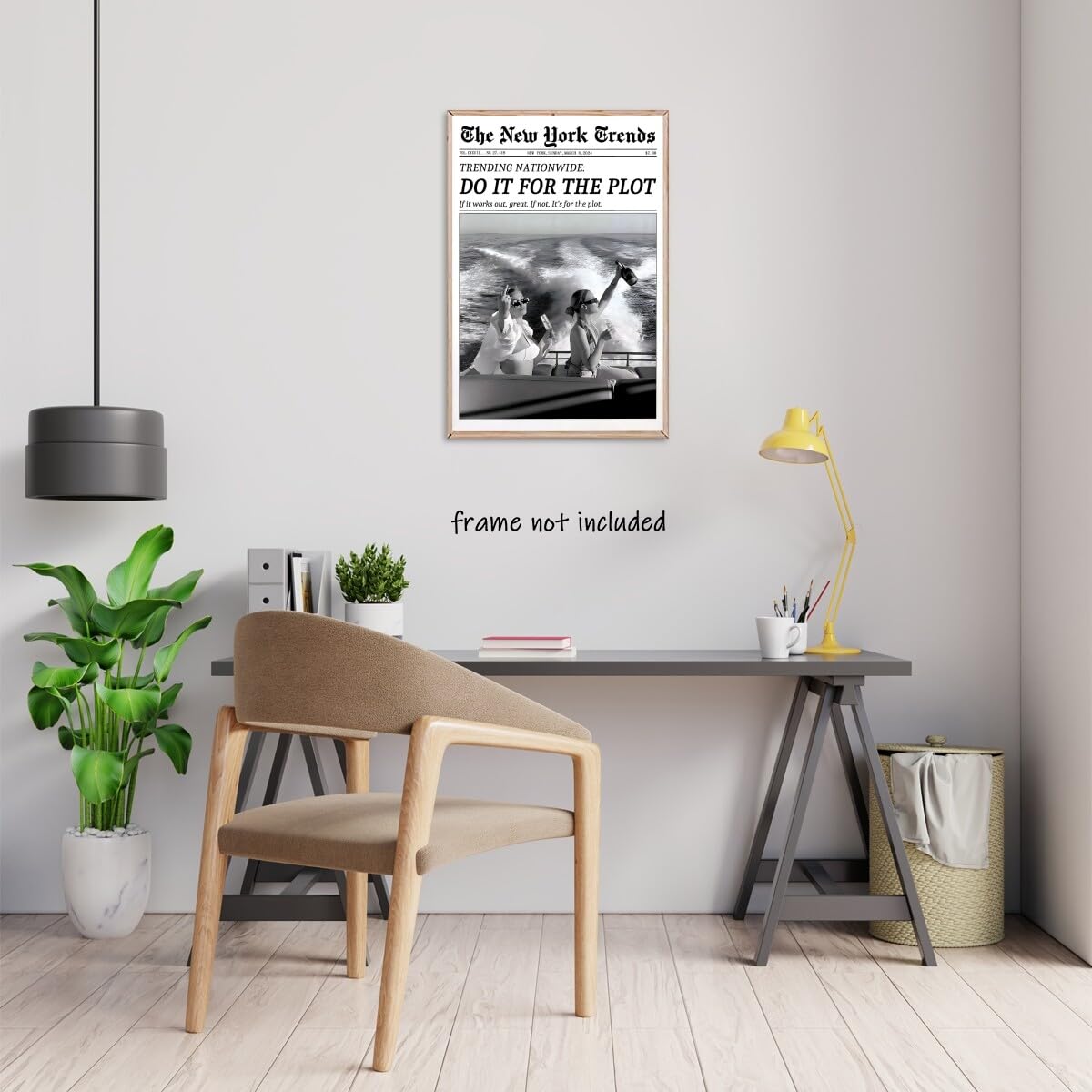 T-shirt New York zwart-wit | Shirt met tekst - Famous Store