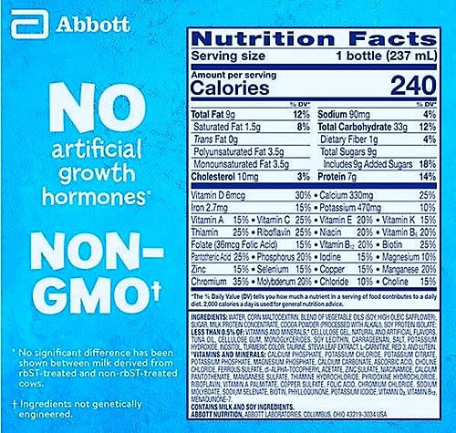 PediaSure Grow and Gain With Immune Support Shake | Complete Balanced Nutrition | Strawberry, Vanilla, and Chocolate Flavors Assortments It’s Great for Kids Breakfast, in a Lunch Box, and as a Snack! | 8 FL OZ Bottle- BETRULIGHT Value Pack of 6 (Chocola