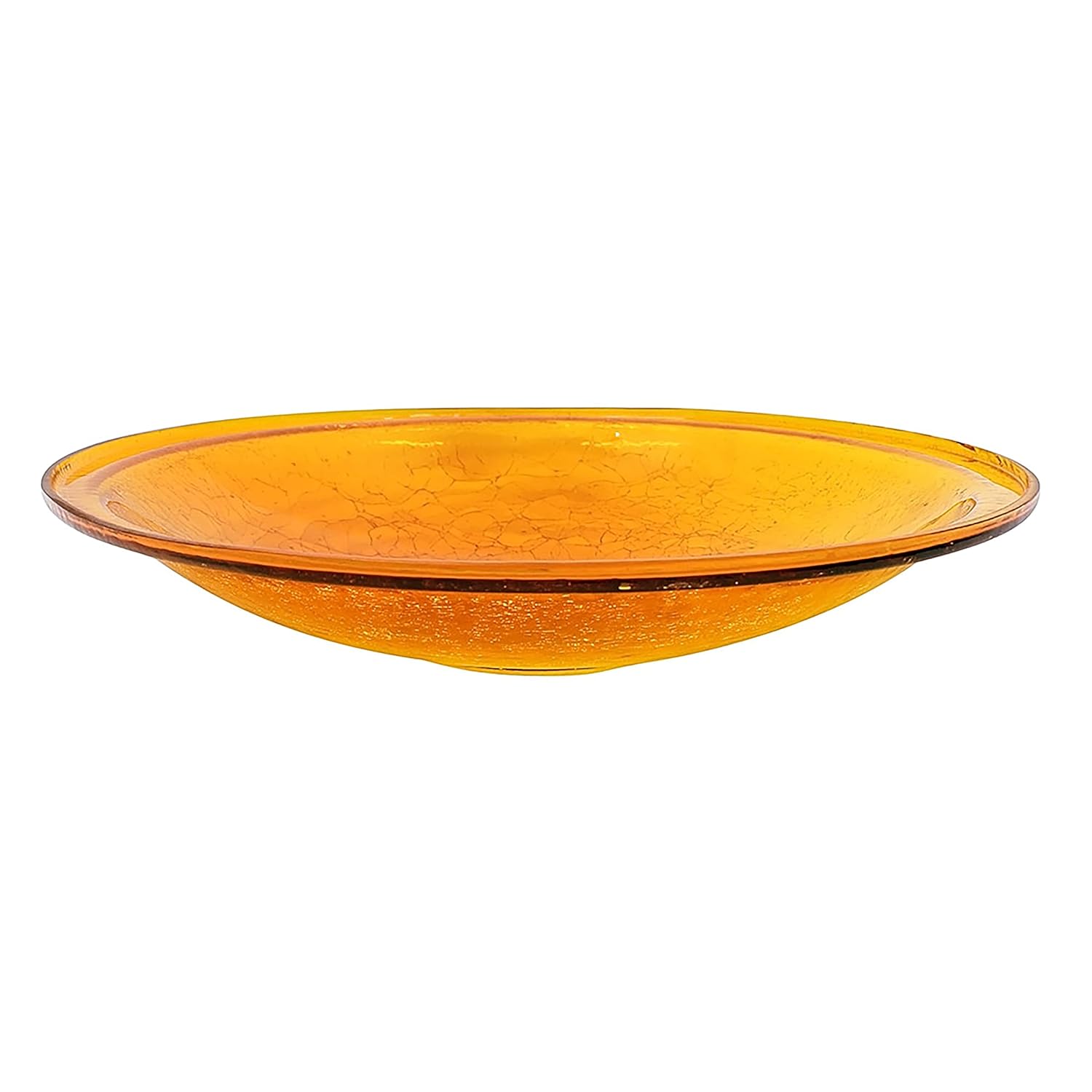 Achla Designs Crackle Glass Bowl, 14-in, Mandarin