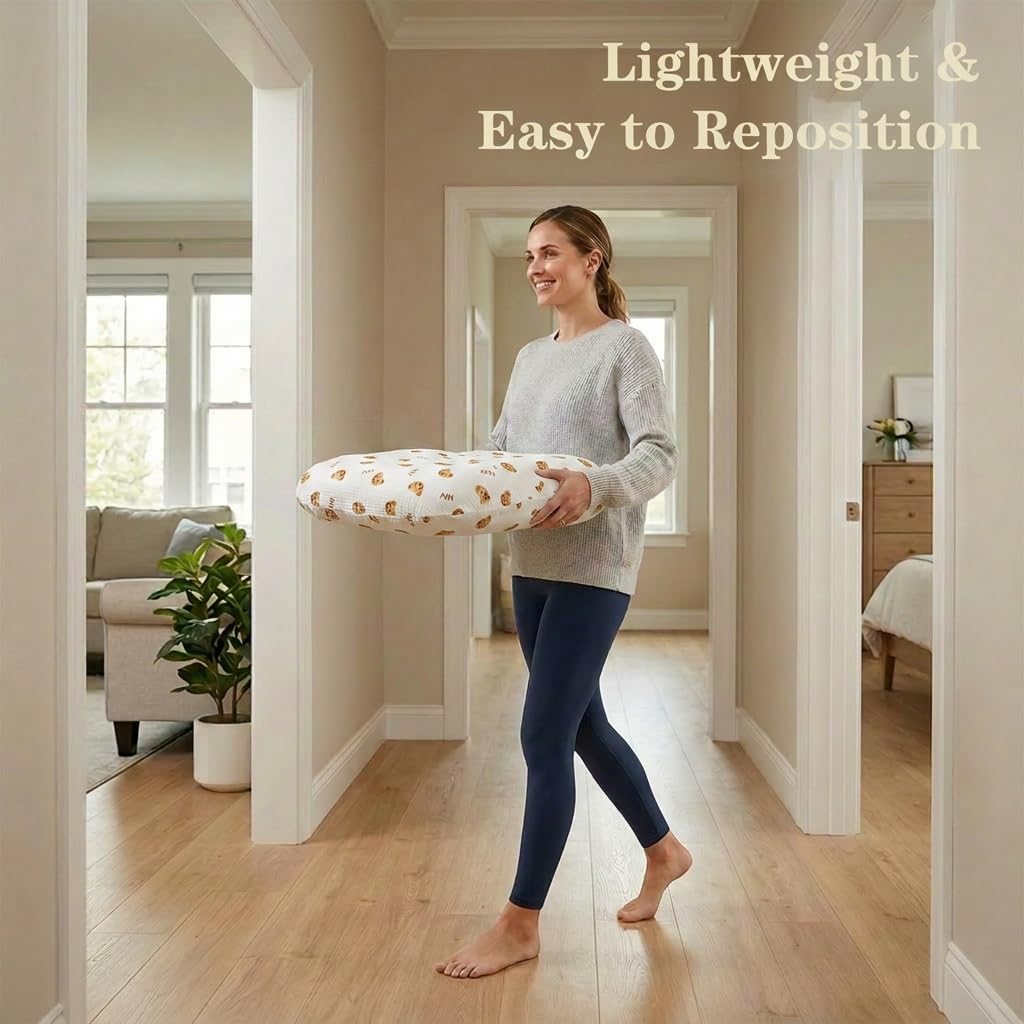 Coussin de soutien infantile – Coussin de soutien pour bébé de 0 à 24 mois, tapis portable pour la maison et les voyages en coton doux, utilisation supervisée, cadeau essentiel pour bébé, blanc (1