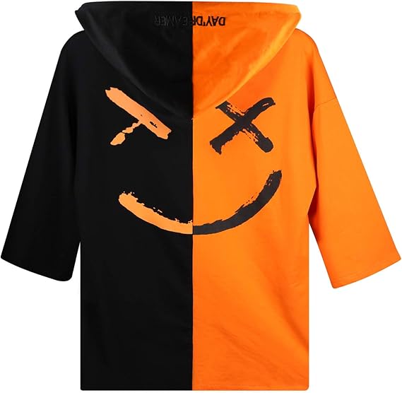 Amazon Hisitosa パーカー 七分袖 夏服 メンズ フード付き ヒップホップ ストリート レディース Hiphop スウェット コットン プルオーバー フーディ春夏秋 Tシャツ トレーナー パーカー 通販