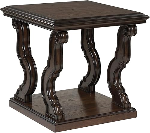 Miniatura 8 de Signature Design by Ashley Havalance Farmhouse - Mesa auxiliar rectangular, estante de suelo, madera, 26 pulgadas de ancho x 24.13 pulgadas de