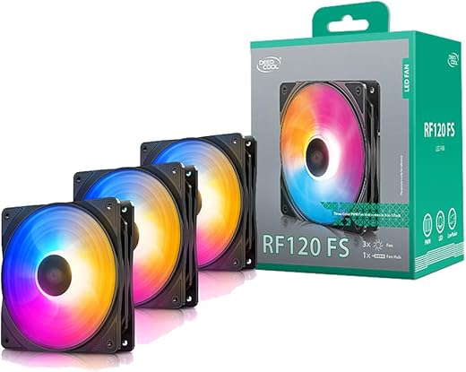 DEEPCOOL RF120 FS 120mm Case Fan 3-in-1 Pack – (DP-FLED3-RF120FS-3P)