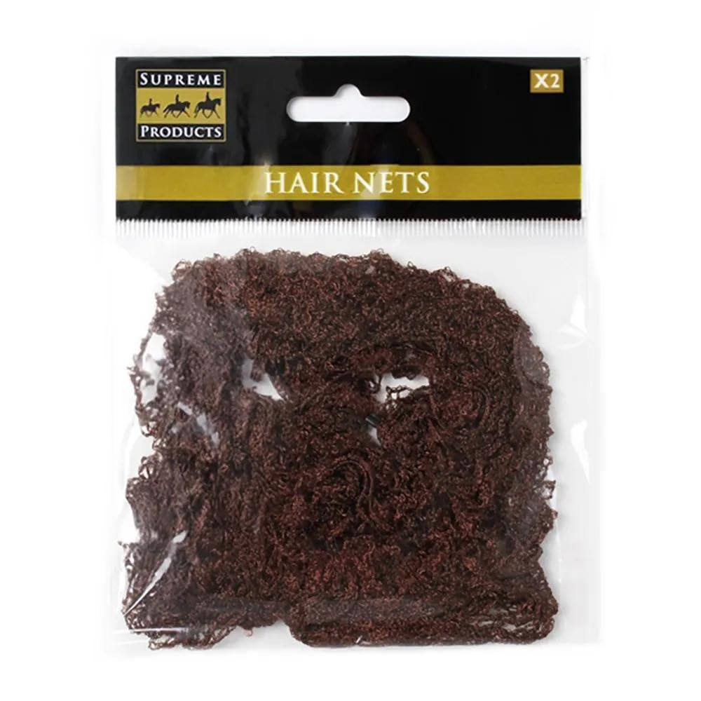 Supreme Products Men's Dark Brown Hair Net (Pack Of 2) (One Size) (Dark Brown)
