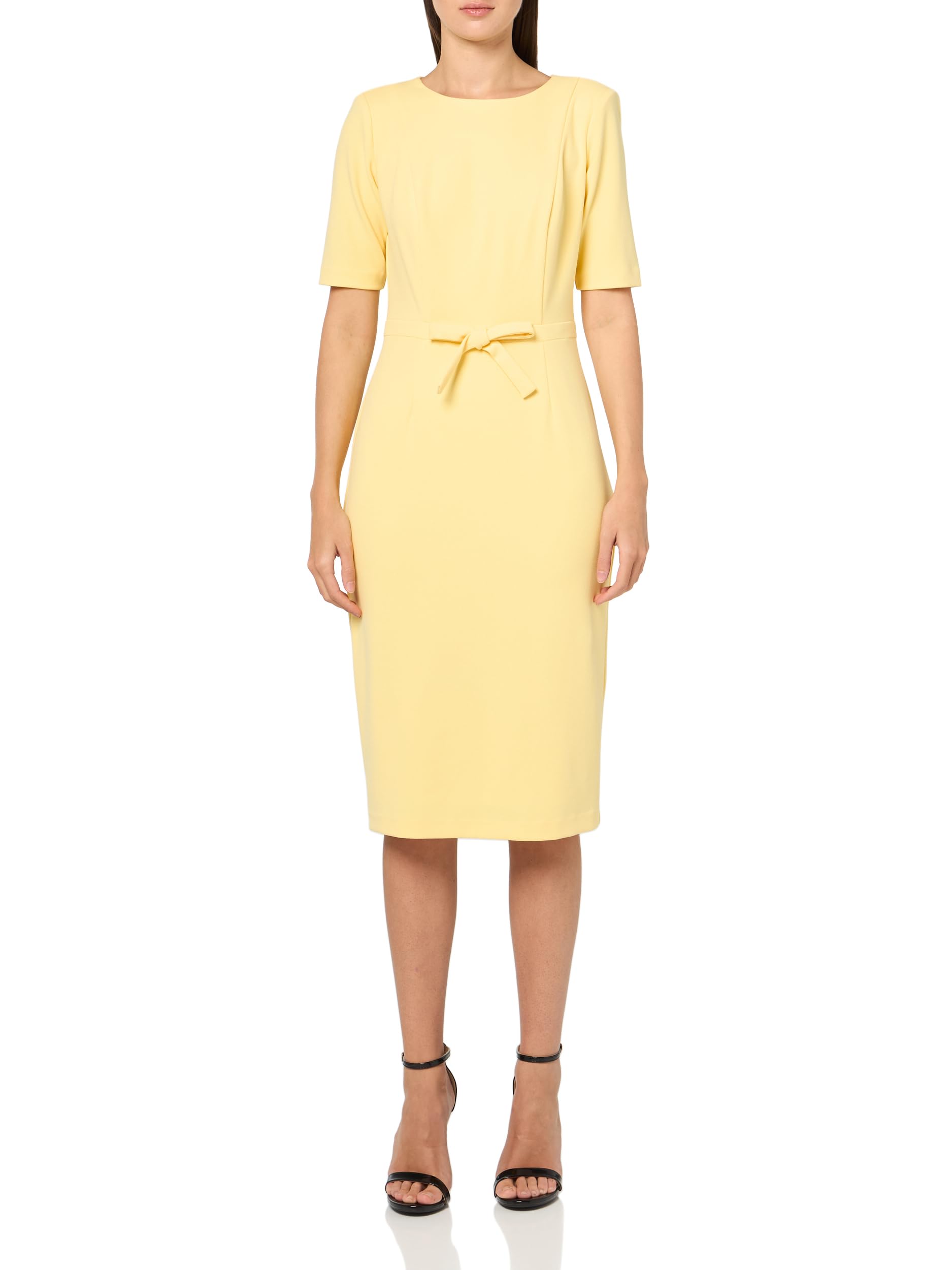 Adrianna Papell Women's Mini Bow Front Sheath Dress, Warm Sun, 20