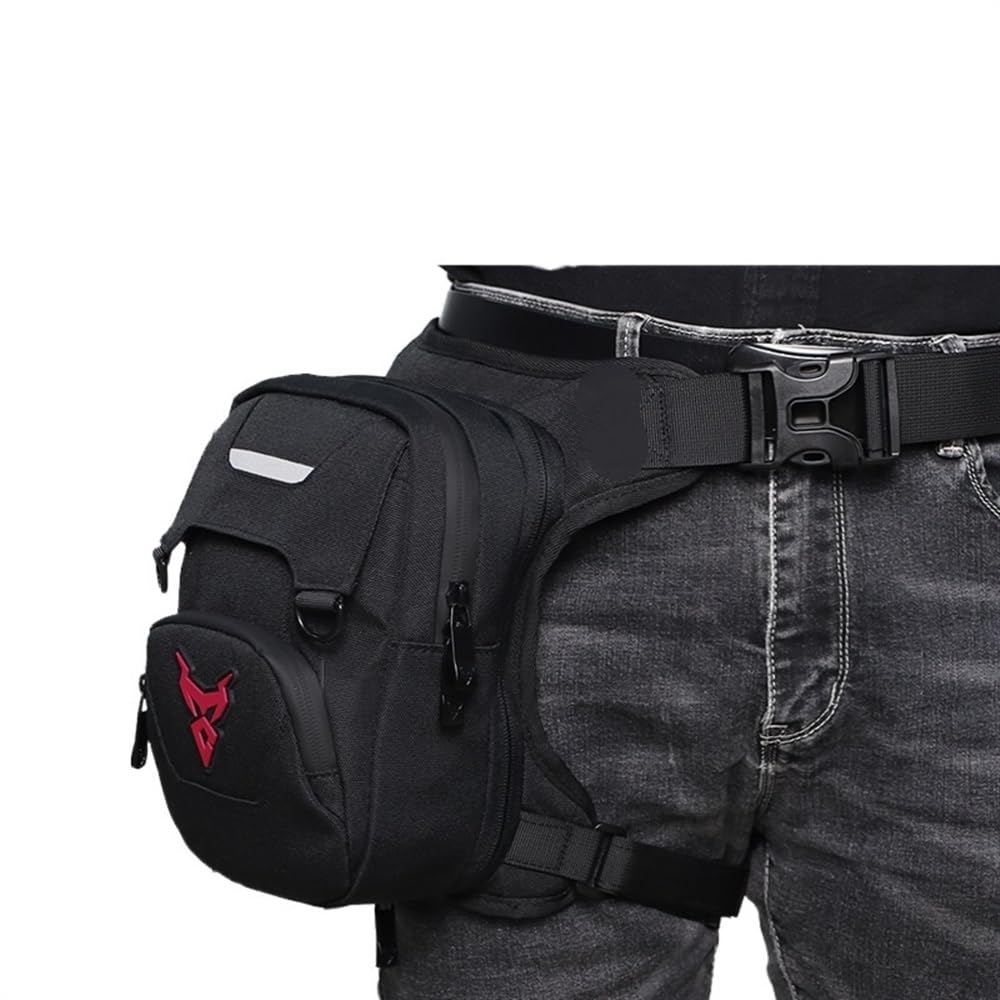 RiñOnera Moto Bolsa de Cintura Baja for Motocicleta, cinturón for Muslo, Cadera BU, Impermeable, for Viaje, Ajustable, for Hombre, riñonera(Blue MC0129)