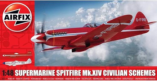 Miniatura 14 de Airfix Supermarine Spitfire MKXIV Civilian Schemes 148 Racing Aircraft Plastic Model Kit A05139