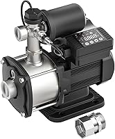 AIDPATH 0.6HP 57PSI 21GPM Smart Constant Pressure Booster Pump - Variable Speed for Home, Shower, Irrigation, Stainless Steel
