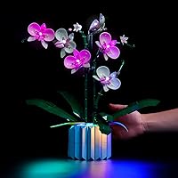 Vista 9 de BrickBling Iluminación LED solamente, compatible con flores de orquídeas Lego; kit de luz creativa compatible con Lego 10311, gran regalo