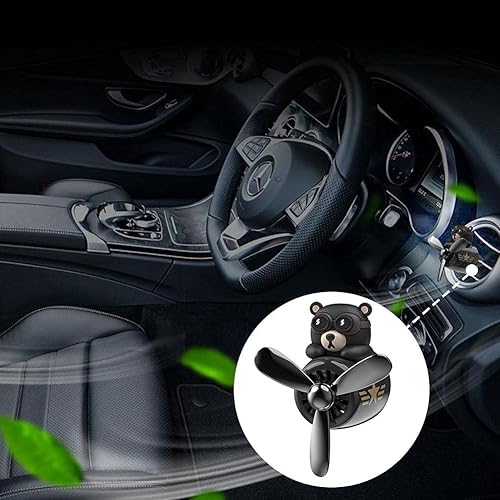 Miniatura 9 de Clip de ventilación de coche  Clip de ventilación para ambientador de coche Bear Pilot, divertido diseño giratorio para interior de automóvil,
