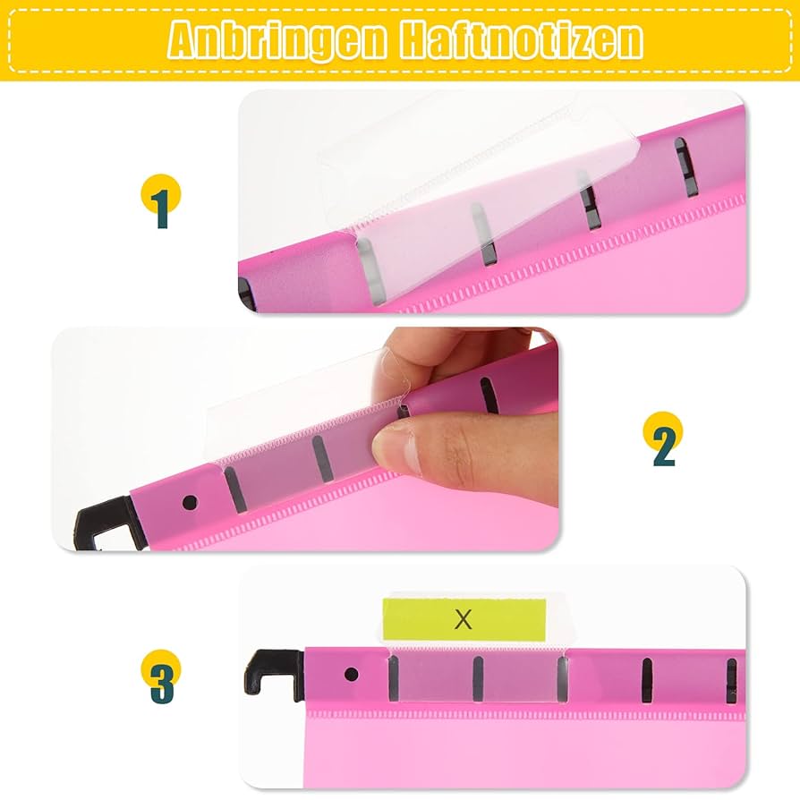 Cartelline Sospese A4 - 25 Pezzi Multicolore Con Etichette, Per Ufficio, Scuola O Casa