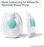 Willow Go - Reusable Breast Milk Containers with NEW & Improved Splash Guard - Holds 5 oz. Per Container - Breastfeeding Essential for The Willow Go Wearable Breast Pump, Hands Free Breast Pump - 2pk