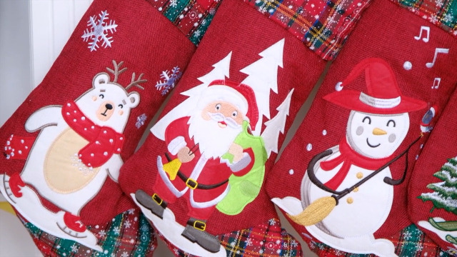 Vmhkjo Chaussette De Noël Personnalisée Bas De Noël Personnalisé Avec