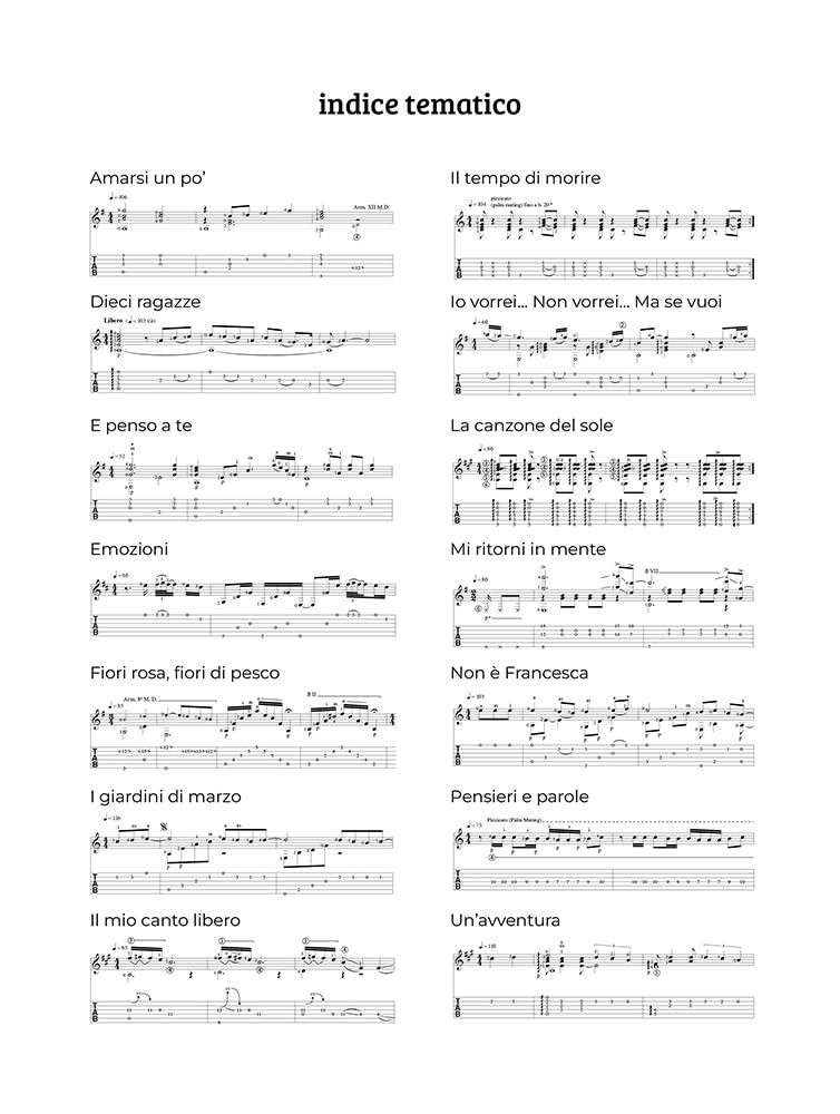 Lucio Battisti - 14 successi per chitarra solo | Songbook con tablature per livello intermedio | Arrangiamenti di Roberto Fabbri con audio online e spartiti scaricabili per studio e performance