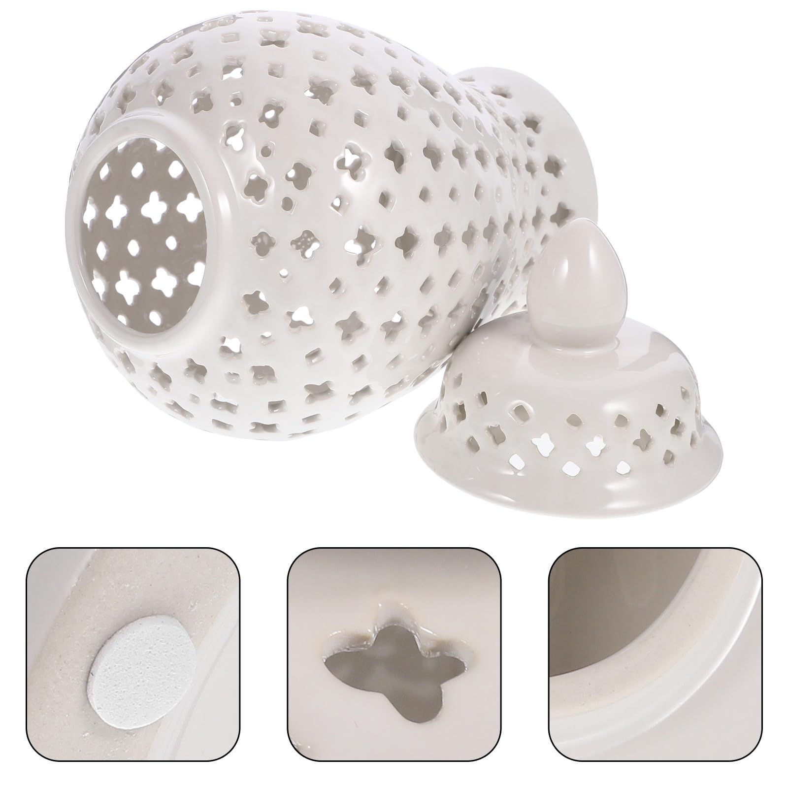 Hohle Keramik Blumenvase als Tischdeko Robuster Blumenhalter für Hochzeitsfeier und Inneneinrichtung Geeignet für Terrasse Balkon und Wohnzimmer