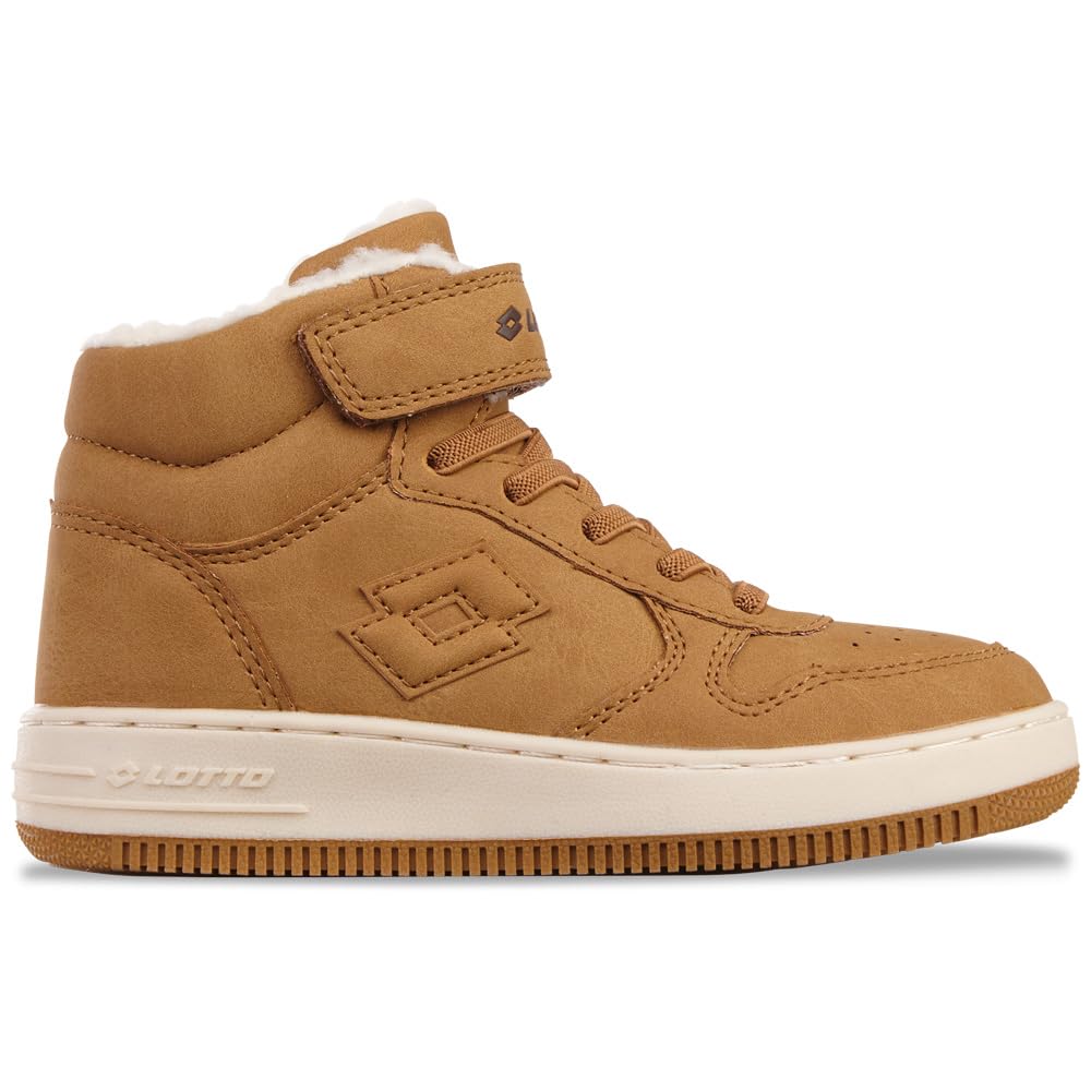 LOTTO Unisex Kid's Paliot Fur K Sneaker, Wheat Offwhite, 8 UK Child