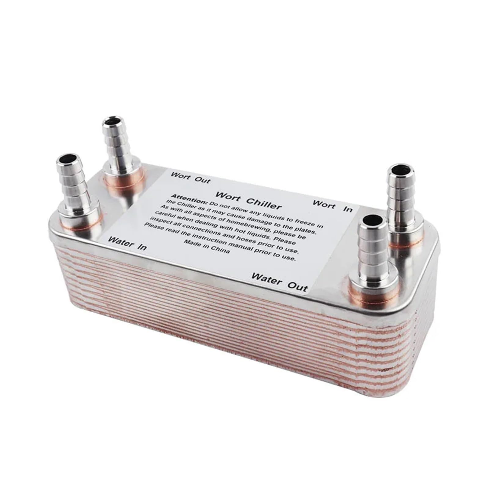 Brauen 20 Platten Würzekühler Fassbier Homebrew Kühler Edelstahl 304 Wärmetauscher Mühelose Reinigung(20plate)