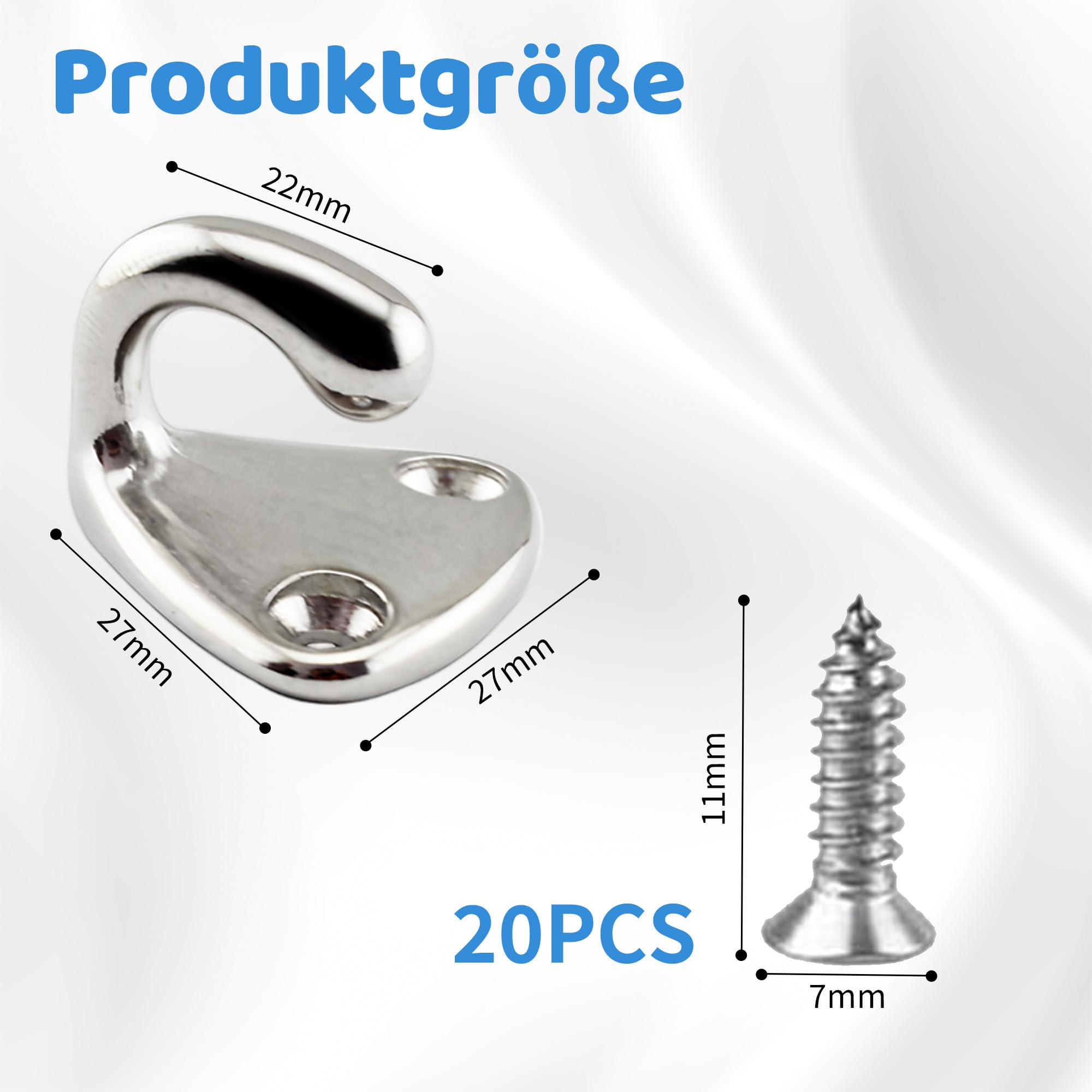10 Stück Planenhaken Edelstahl - Federhaken Mit Schrauben Für Anhänger