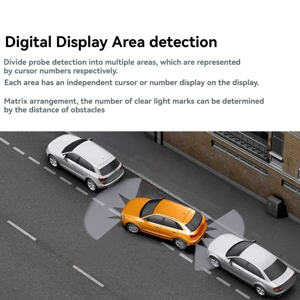 8 Capteurs de Stationnement Parktronic pour Voiture Radar de Recul Électronique Automobile Détecteur D'Assistance de Stationnement Kit avec Buzzer A