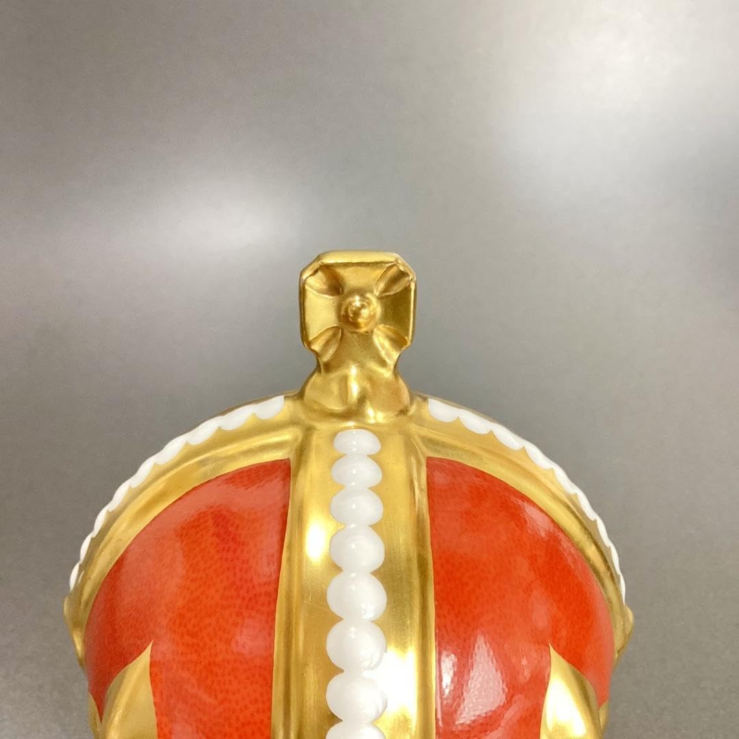 希少【ロイヤルクラウンダービー】王冠 置物 ペーパーウェイト エリザベス女王 ロイヤルクラウンダービー 王冠 置物 ペーパーウェイト エリザベス女王