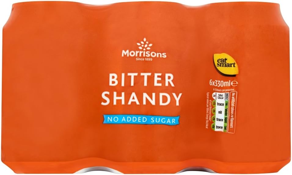 Morrisons Bitter Shandy No Added Sugar, 6 x 330ml Amazon.co.uk Grocery
