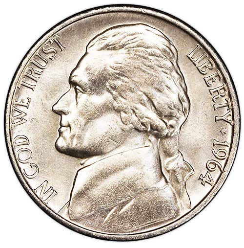 1964 P,D BU Jefferson Nickel US Mint 2 Coin Set Choice Uncirculated Thumbnail