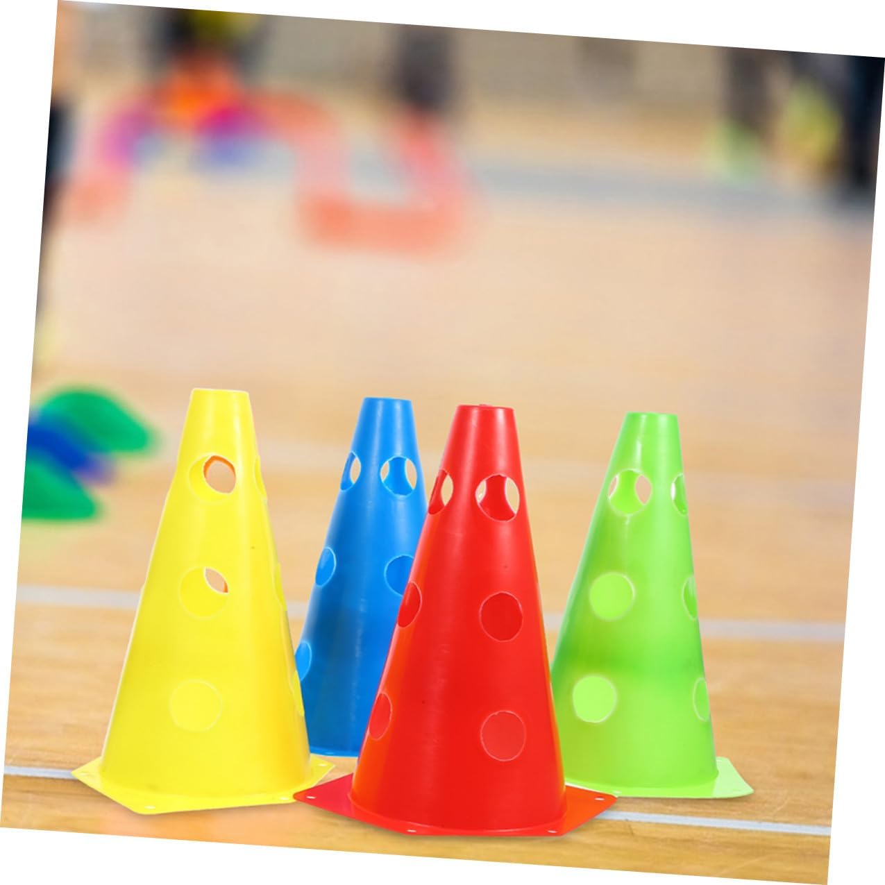 12pcs Multi-Color Soccer Cones PE Agility Training Markers for Football Basketball Practice Stackable Field Obstacle Course Sports Equipment