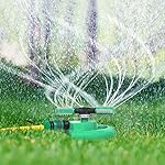 Lawn Sprinkler, Automatic Garden Water Sprinkler,Upgrade 360 Degree Rotation Irrigation System with 3600 Square Feet Coverage for Yard,Lawn and Garden