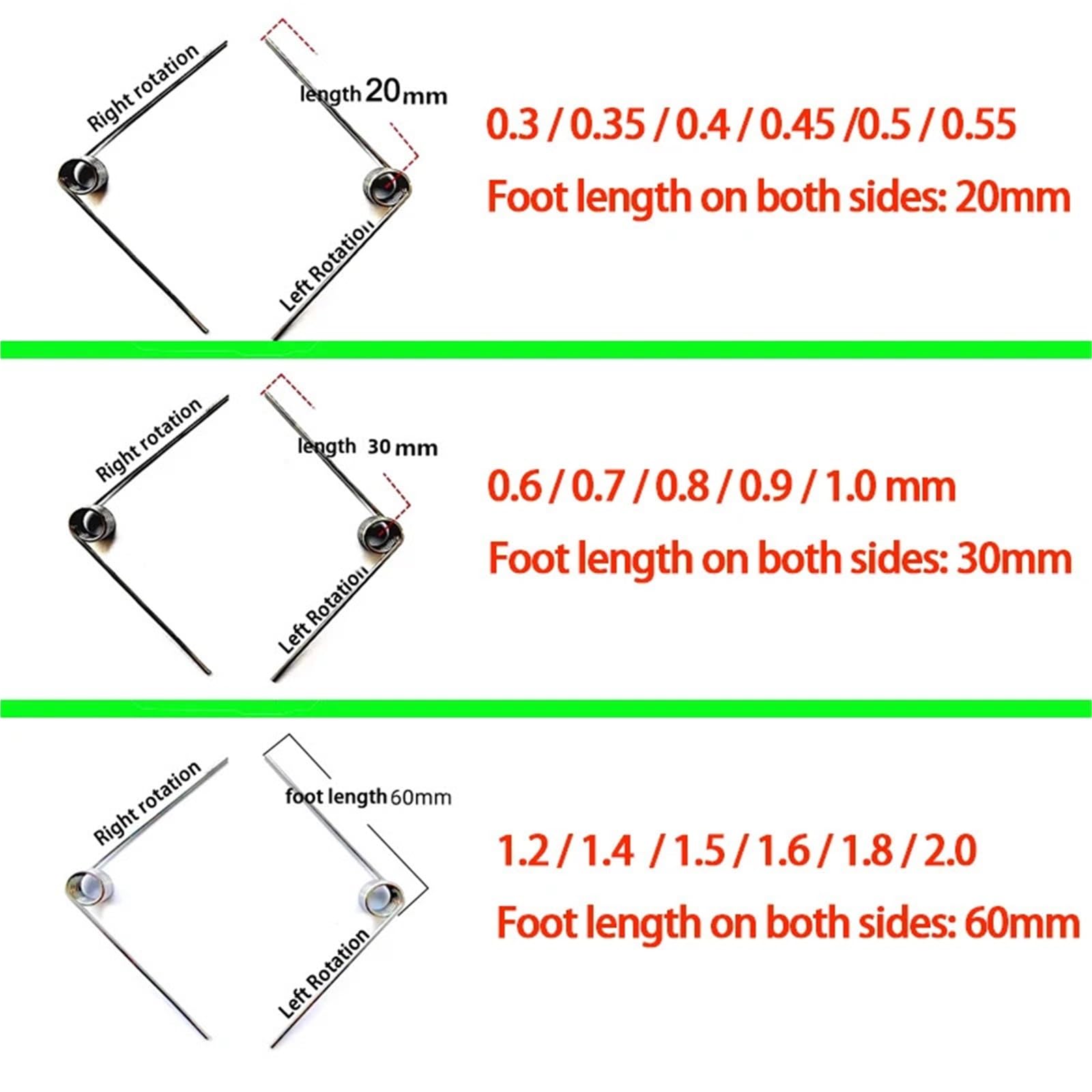 Petit Ressort Torsion Rappel 20 Pièces 0.4mm Diamètre De Fil 304SUS Rotation Gauche V Ressort Torsion Tours 1 2 3 4 5 Retour Réinitialisation(3Lap,3.5mm,0.4mm(90Angle))