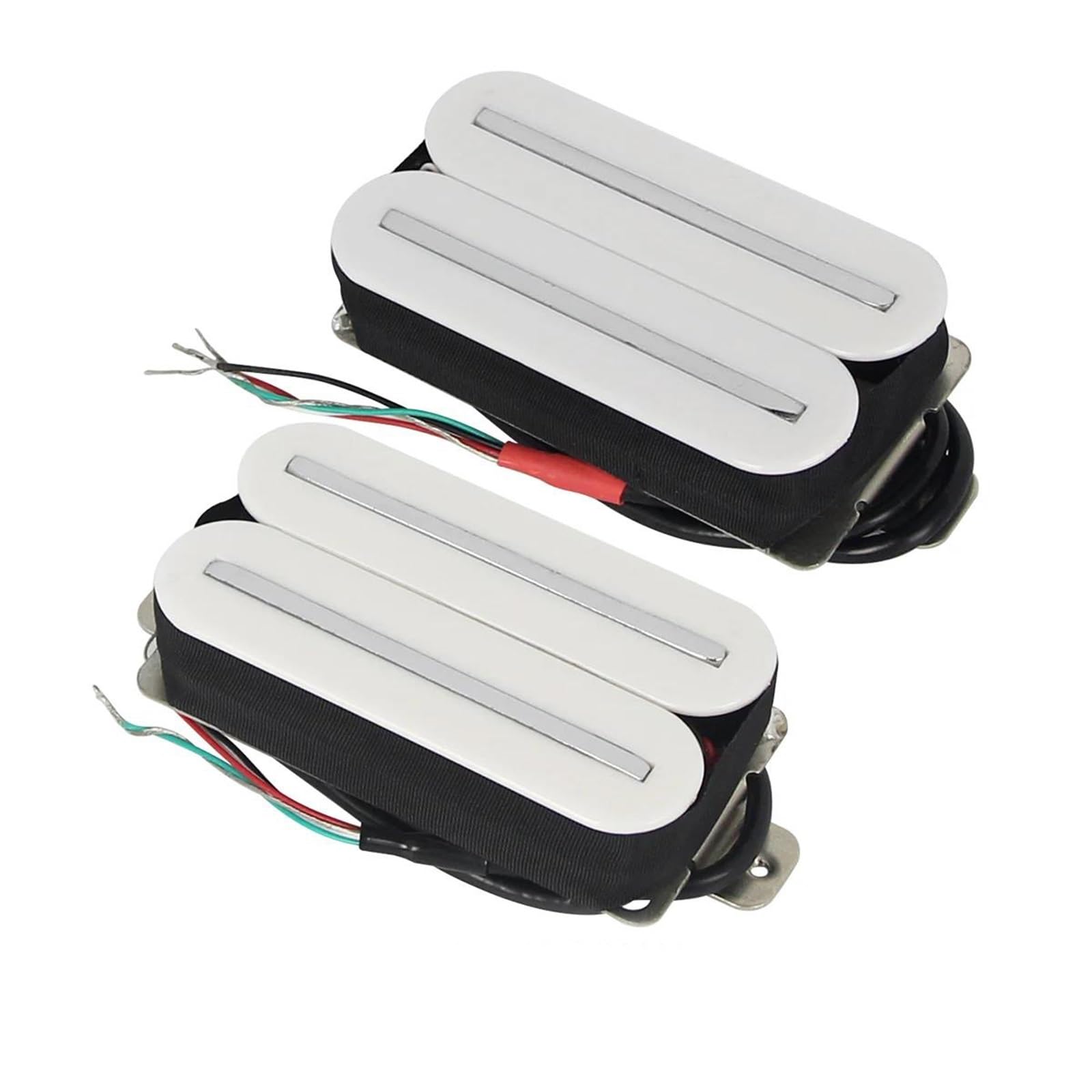 Zestaw przetworników mostkowych na szyję ceramicznych przetworników Humbucker Rail Przetwornik Części Gitary Elektrycznej(White NB Set)