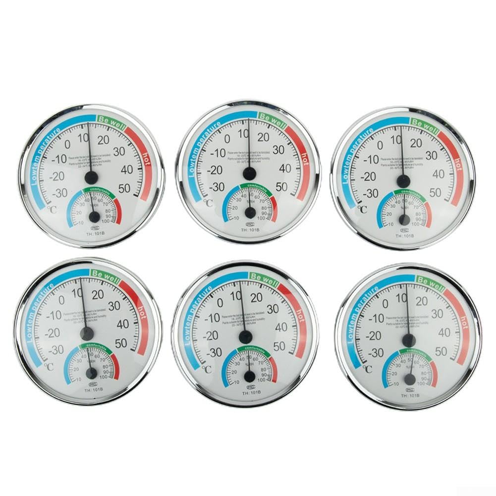 Higrómetro Termómetro Analógico Escala Confort(6pcs)