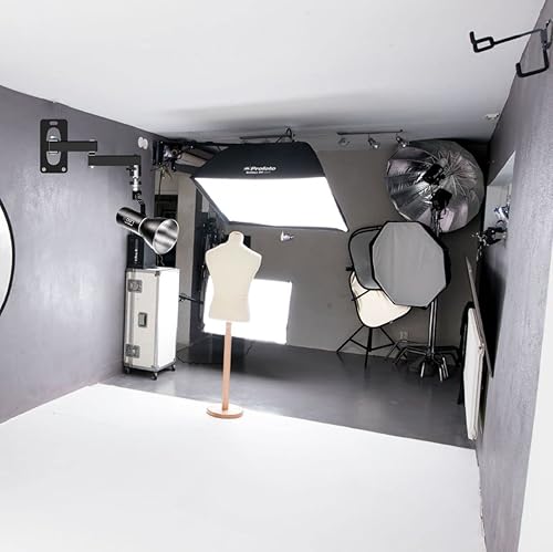 Miniatura 6 de Soporte de brazo de brazo de montaje en pared soporte largo ajustable plegable, montaje en pared resistente, para fotografía luz estroboscópica