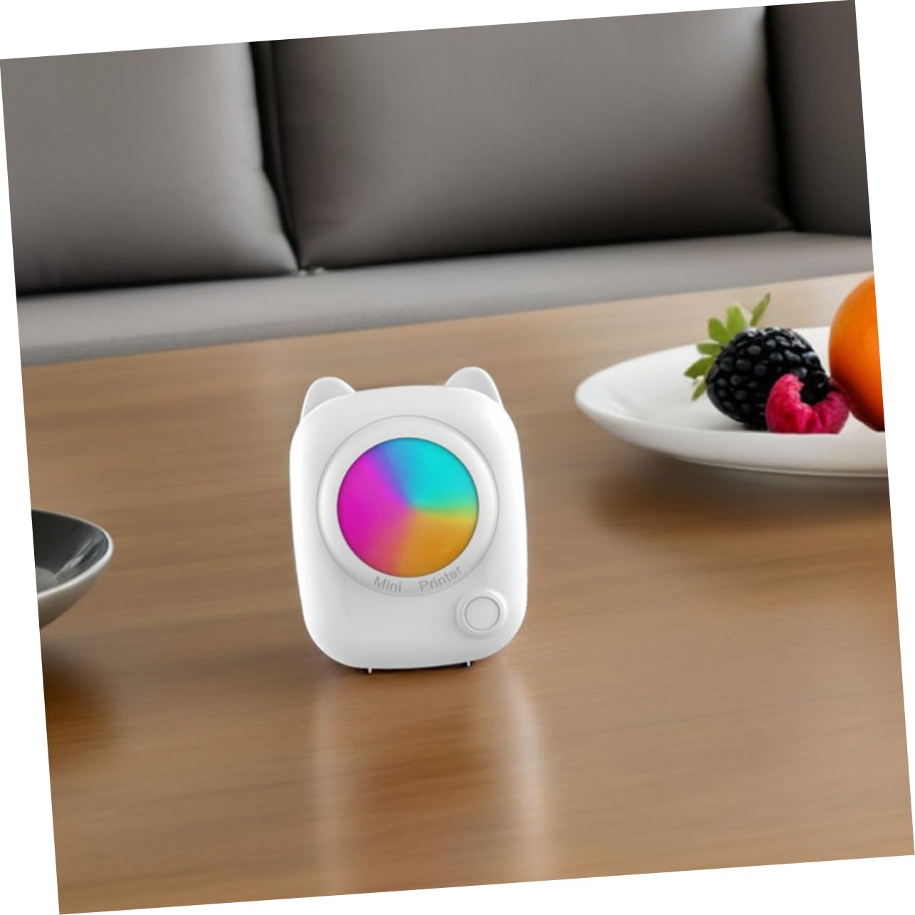 HOMSFOU Mini Imprimante Thermique de Poche sans Fil sans Encre, Blanche
