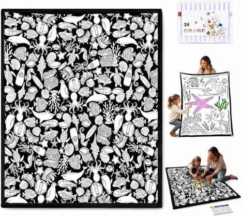 Couverture de coloriage réutilisable pour occuper les enfants lors des après-midis pluvieux