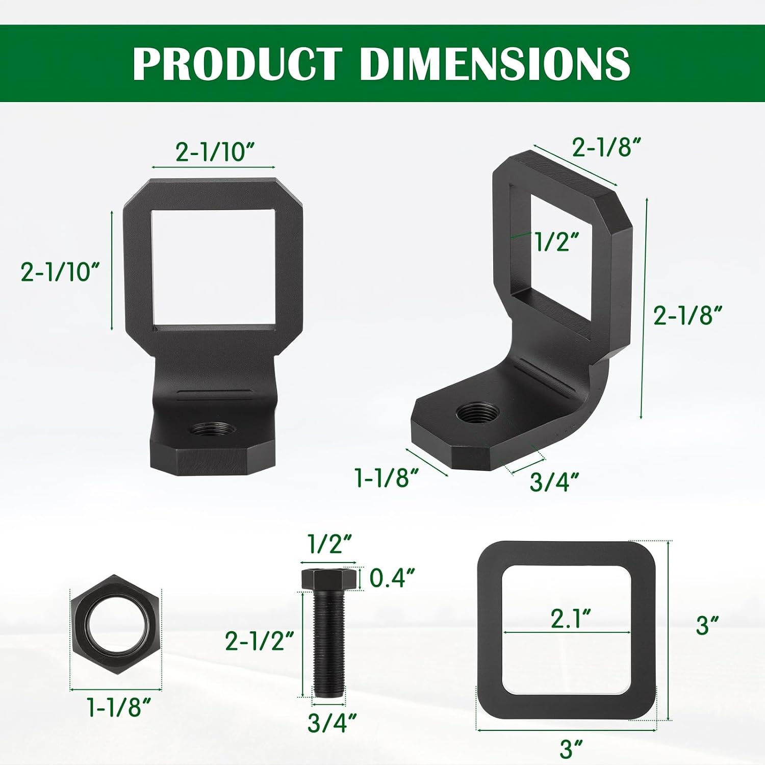 Anti Rattle Hitch Clamp Hitch Tightener with 2 Silencer Pads Trailer Anti Rattle Device Heavy Duty Stabilizer (2 Inches)