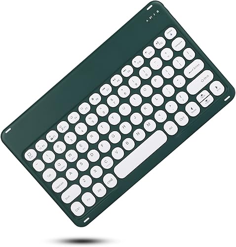 Miniatura 6 de HENGHUI Funda para teclado Galaxy Tab S6 Lite de 10.4 pulgadas 20222020, bonita funda para teclado de color de tecla redonda, inalámbrica,