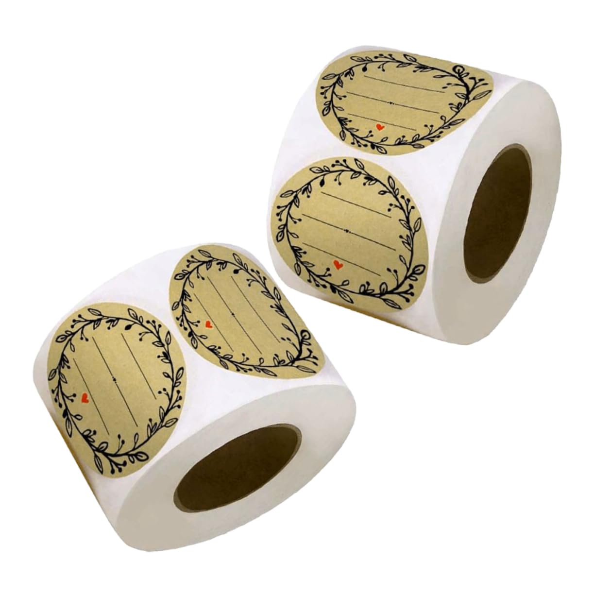 Sewroro 10rouleaux Étiquettes Autocollantes De Décoration Pour Pâtisserie De Stickers Kraft Autoadhésifs Pour Enveloppes Et Idéales Pour Fêtes Et Événements