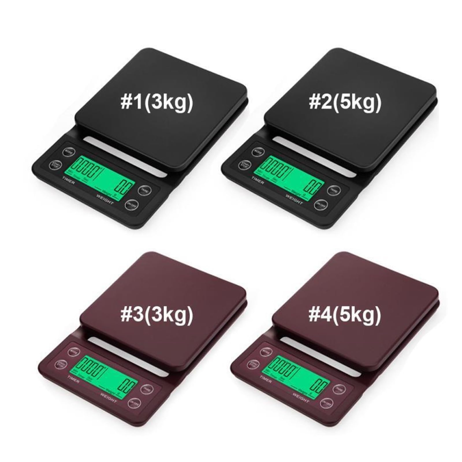 Báscula De Café Inteligente, Cocina For Alimentos, Electrónica Digital Con Temporizador, Joyería Precisión, Mini Pesaje For El Hogar Medición Precisa Esfuerzo(Black,3KG-0.1g)