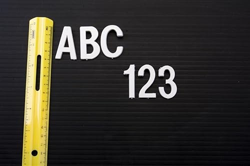 Miniatura 2 de Juego de letras de plástico blanco de 1-1/2 pulgadas de alto, accesorio de tablero de mensajes intercambiable, incluye una caja corrugada con