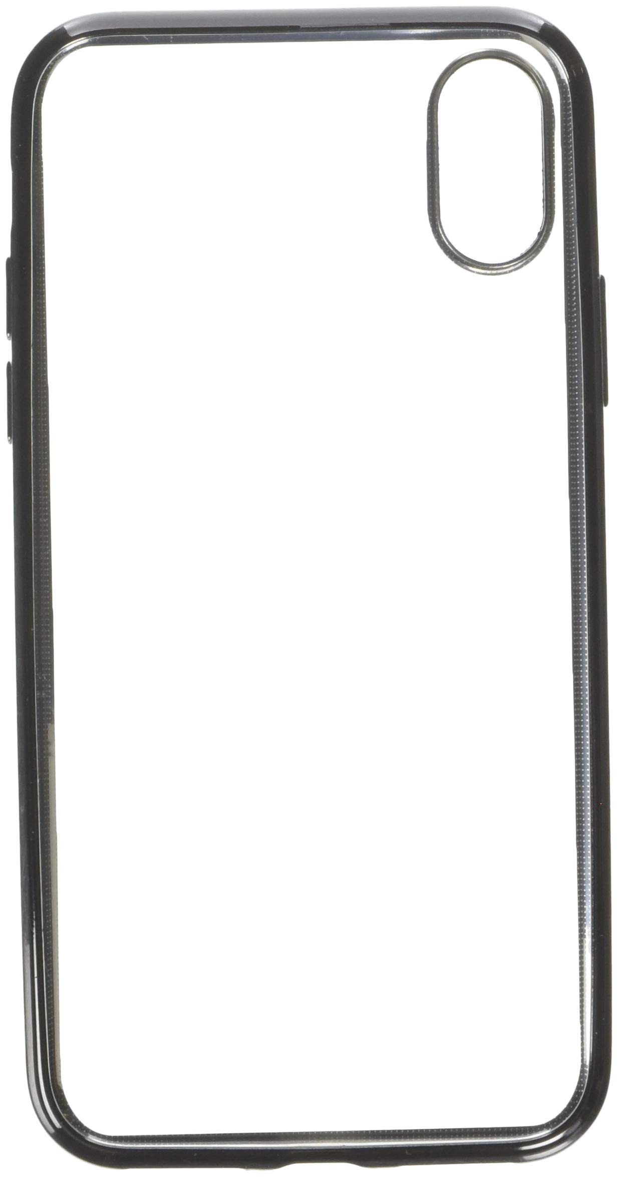 iPhone X Case,Hallsen[Electroplating TPU] Ultra-Slim Transparent Crystal Clear Anti-Scratch Flexible Soft TPU Case Cover for Apple iPhone X/10 (Black)