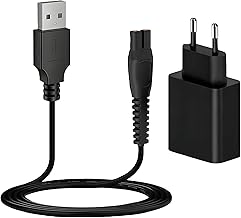 Replacement 5V USB Charger Cable with Power Adapter for Philips QP2724, QP2834, OneBlade Pro 360 Electric Shavers