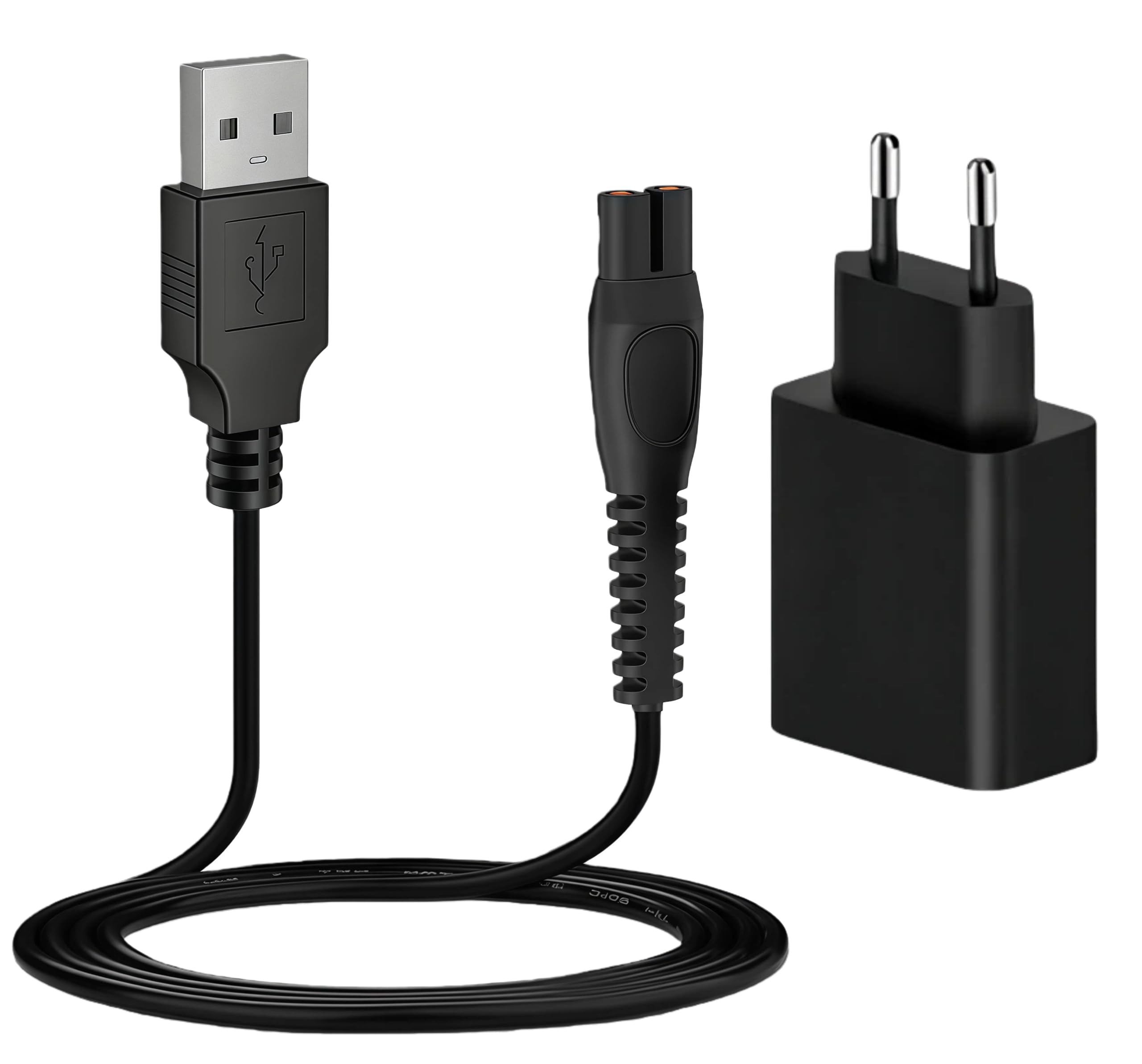Ricambio Cavo di Ricarica USB 5V con Adattatore per Rasoi Elettrici Philips QP2724, QP2834, OneBlade Pro 360