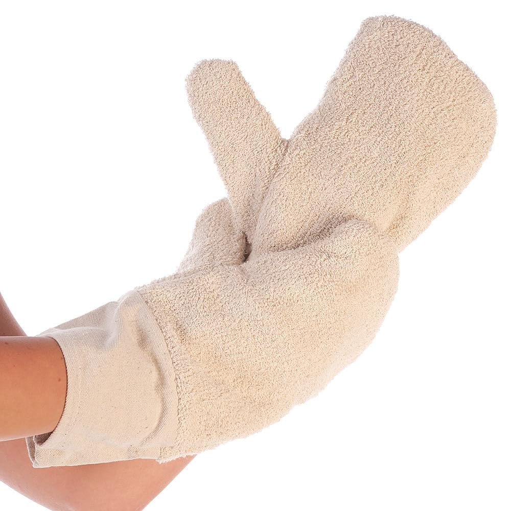 72 Stück Hygostar Ofenhandschuhe Bako Faust | Baumwolle, Natur, L: 31cm, Einheitsgröße, Karton, Ofenhandschuhe, Backhandschuhe, Kochhandschuhe